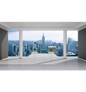 Fotomurale in TNT: Vista di Manhattan (Terrazza) - 416x254 cm
