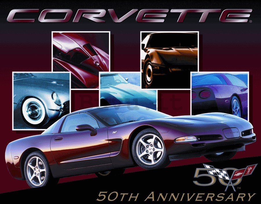Targa in latta - Corvette 50th