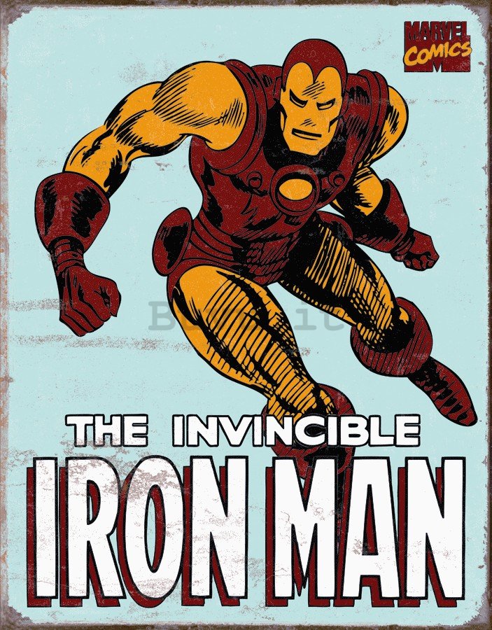 Targa in latta - Iron man (marvel comics)