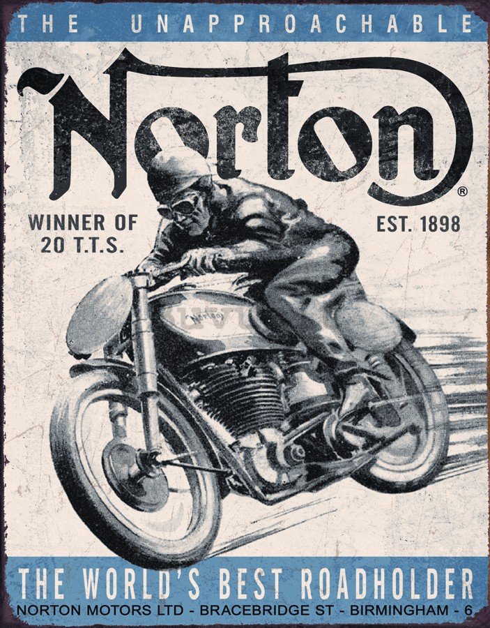 Targa in latta - Moto (Norton 1898)