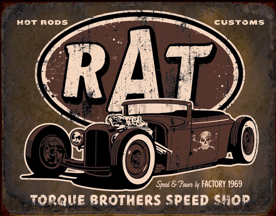 Targa in latta - Hot Rod (RAT)