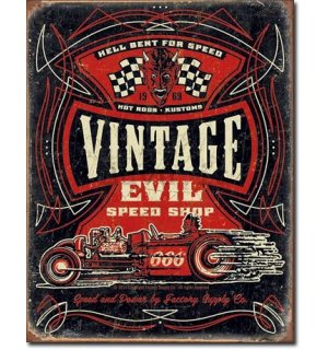 Targa in latta - Vintage Evil Speed Shop