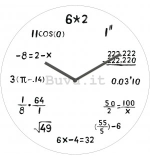Orologio da parete in vetro - Matematica (2)