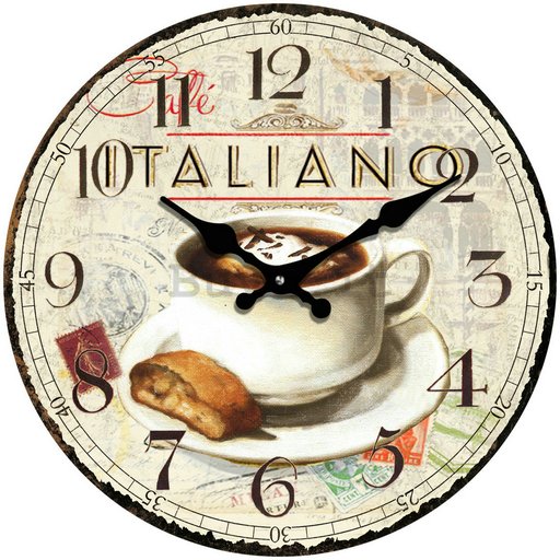 Orologio da parete in vetro - Cafe Italiano