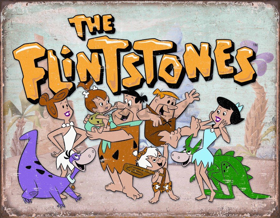 Targa in latta - The Flintstones