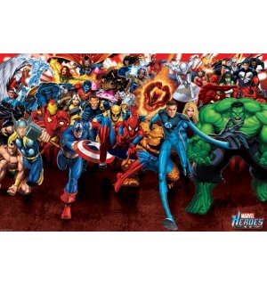Poster - Marvel Heroes Attack
