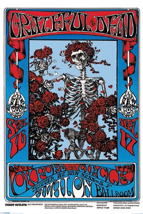 Poster - FD Skeleton & Roses GD.