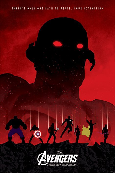 Poster - Avengers Age of Ultron (rosso)