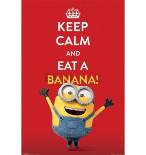 Poster - Minions (Keep Calm and Eat Banana!)