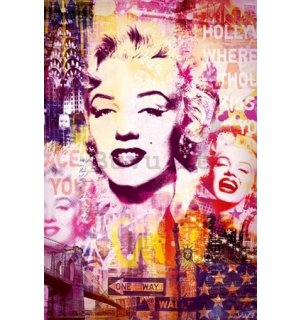 Poster - Marilyn Monroe city collage