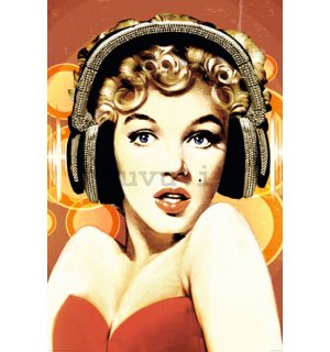 Poster - Marilyn Monroe (headphones)