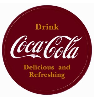 Targa in latta - Coca-Cola (logo circolare)