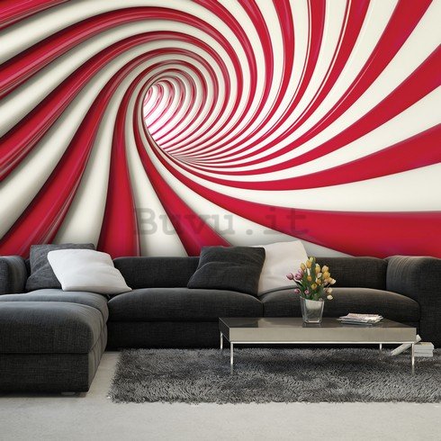 Fotomurale: Spirale rossa - 254x368 cm