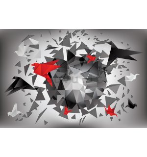 Fotomurale: Astrazione con origami (1) - 254x368 cm