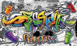 Fotomurale: Graffiti colorati - 254x368 cm