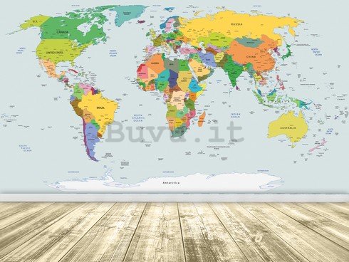 Fotomurale: Mappa del mondo (2) - 254x368 cm