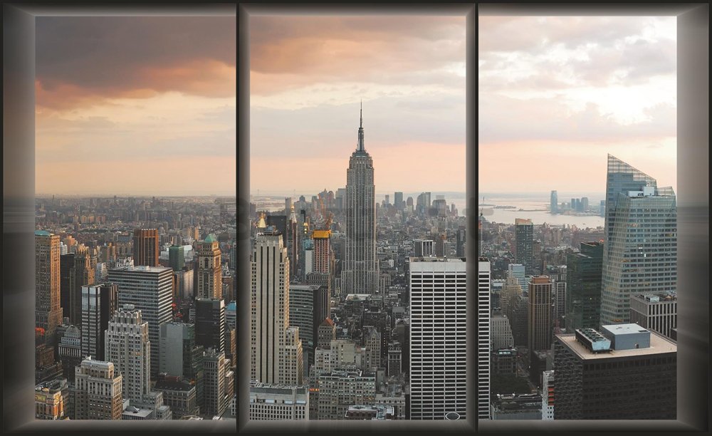 Fotomurale: Vista su Manhattan dalla finestra - 254x368 cm