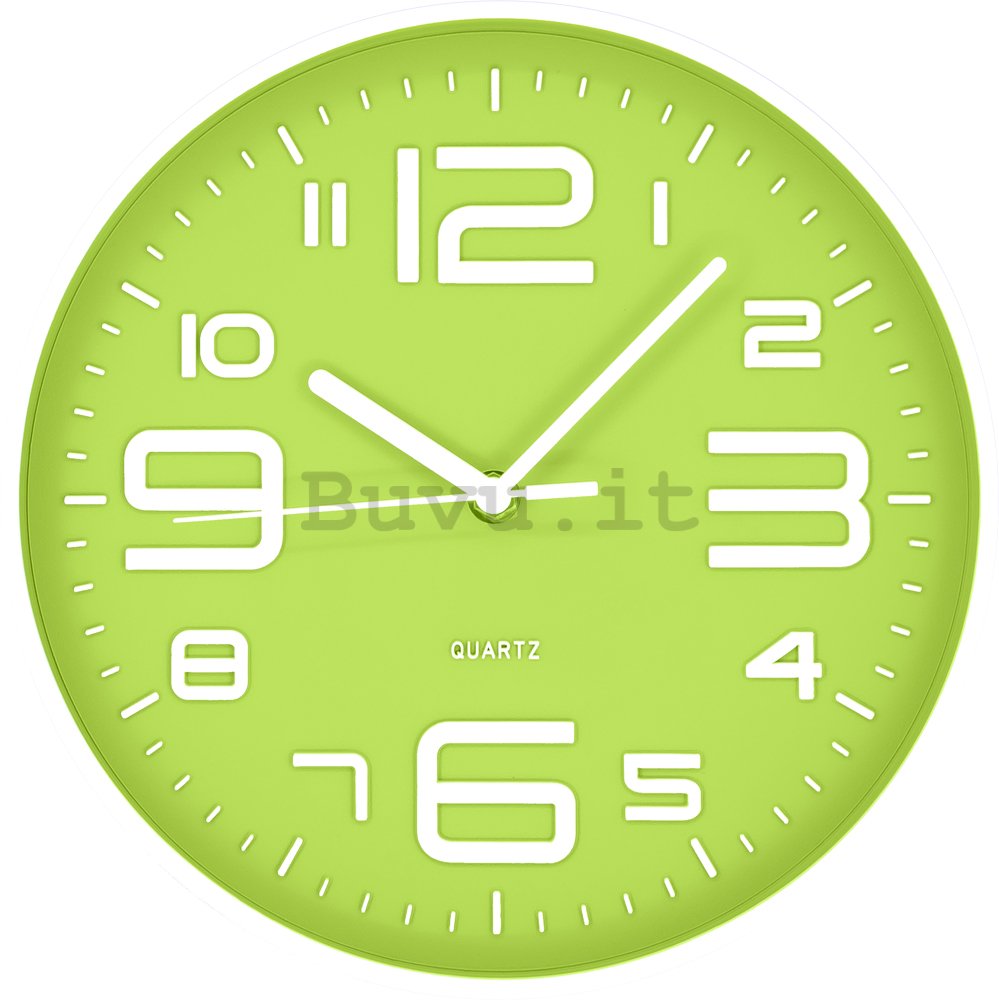Orologio da parete: Bianco-verde - 25 cm
