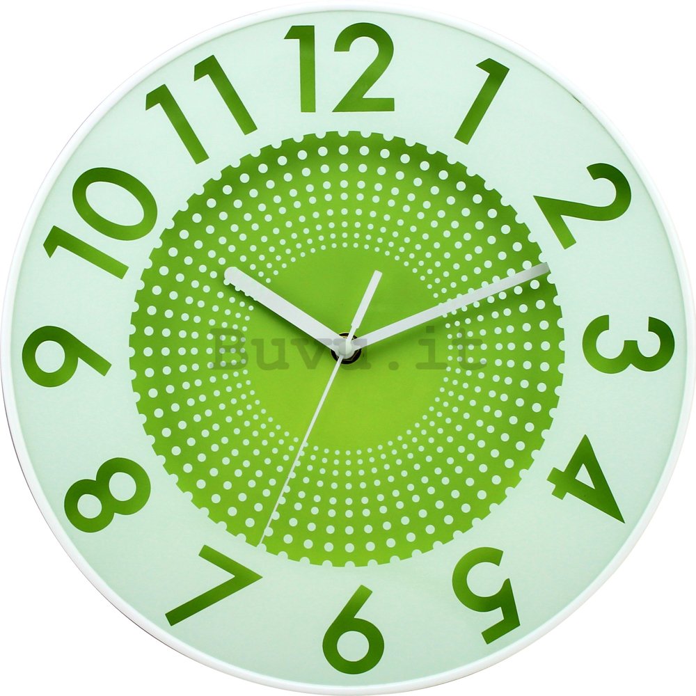 Orologio da parete: Infinito a puntini (verde) - 30 cm