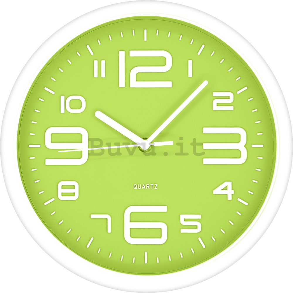 Orologio da parete: Bianco-verde (2) - 40 cm