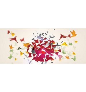 Fotomurale: Origami birds (2) - 104x250 cm