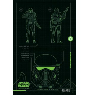 Poster - Star Wars Rogue One (Death Trooper Blueprints)