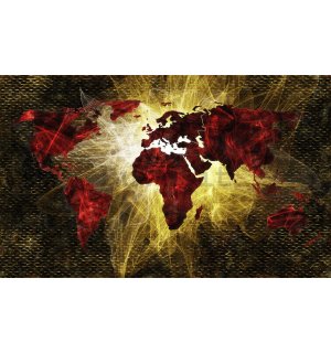 Fotomurale: Mappa del mondo artistica (1) - 254x368 cm
