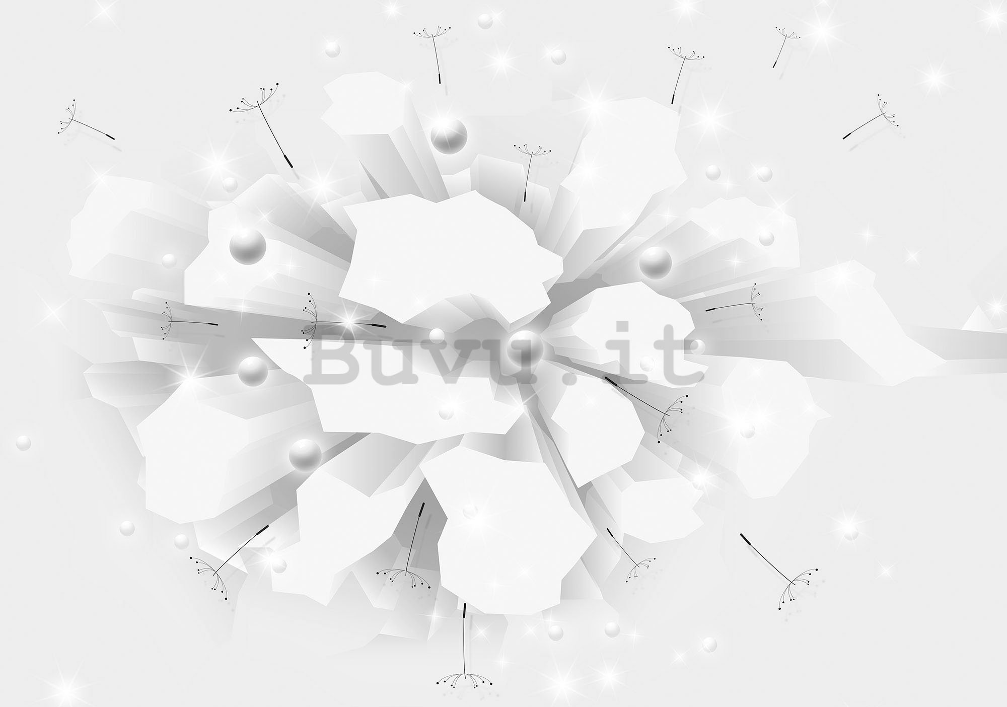 Fotomurale: Astrazione bianca (3) - 184x254 cm