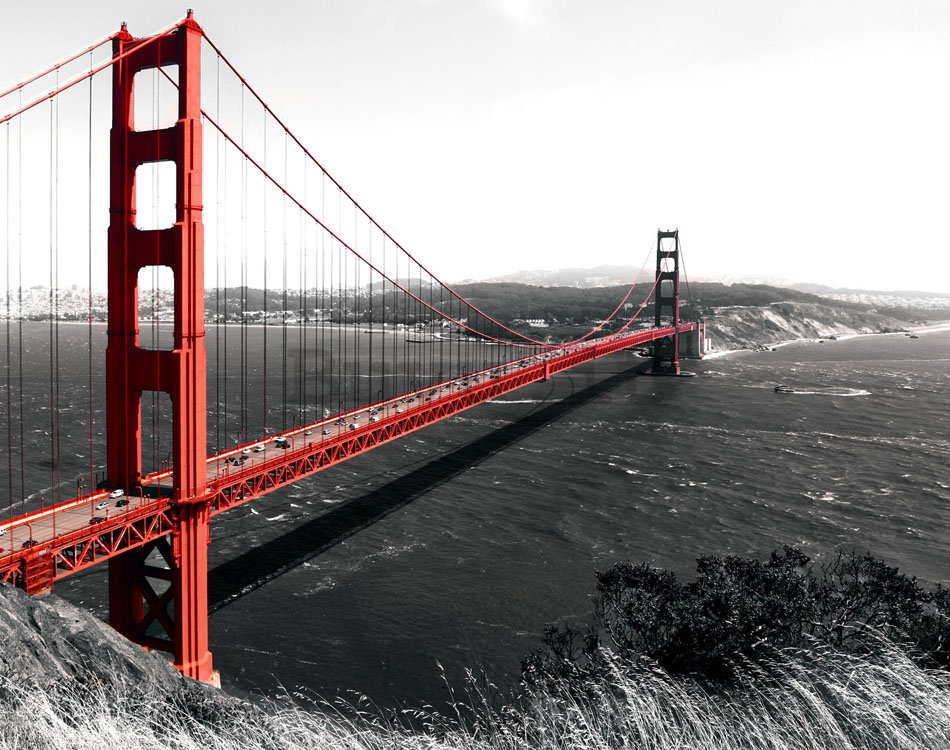 Fotomurale: Golden Gate Bridge (1) - 184x254 cm