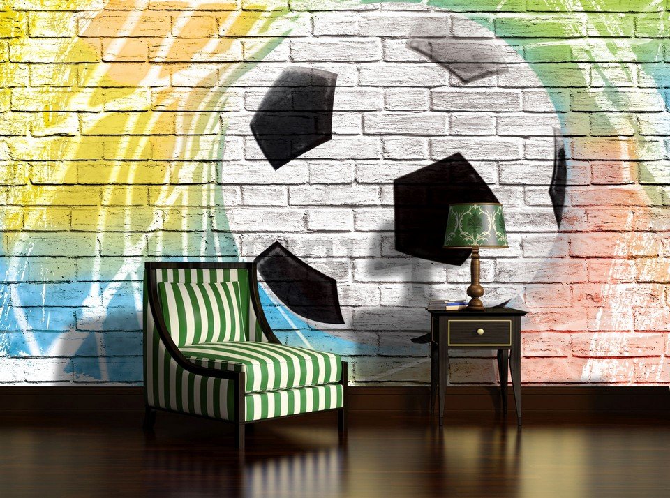 Fotomurale: Pallone da calcio (dipinto) - 184x254 cm