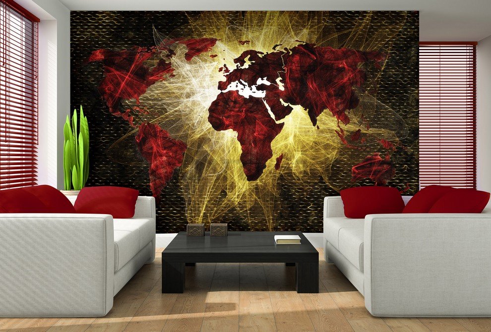 Fotomurale: Mappa del mondo artistica (1) - 184x254 cm