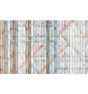 Fotomurale: Pannelli di legno (6) - 184x254 cm