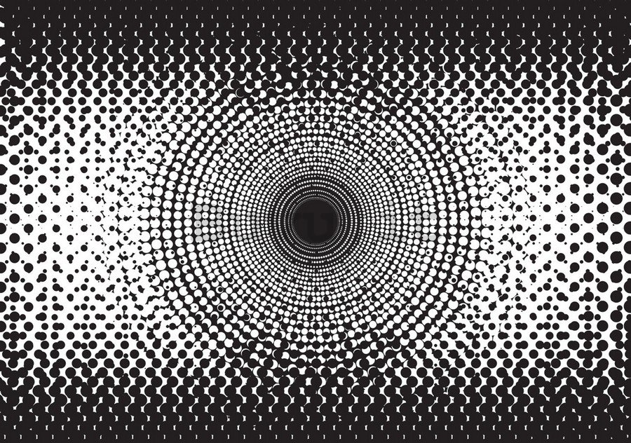 Fotomurale: Astrazione in bianco e nero (2) - 184x254 cm
