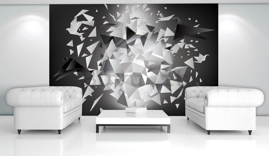 Fotomurale: Origami in bianco e nero (1) - 184x254 cm