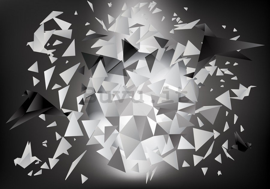 Fotomurale: Origami in bianco e nero (1) - 184x254 cm