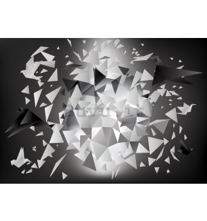 Fotomurale: Origami in bianco e nero (1) - 254x368 cm