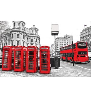 Fotomurale: Londra (cabine telefoniche) - 184x254 cm