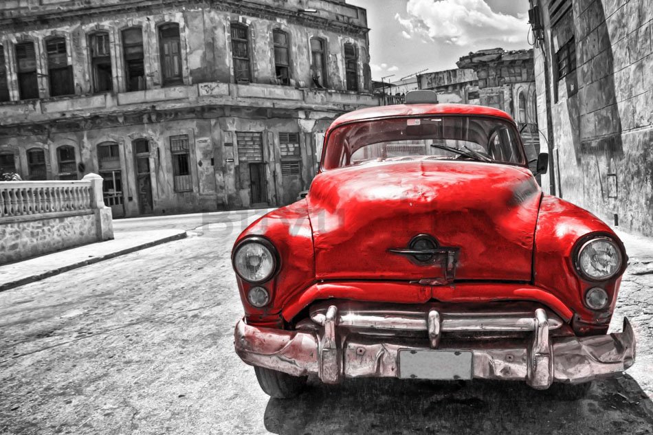 Fotomurale: Auto d'epoca americana (rossa) - 184x254 cm