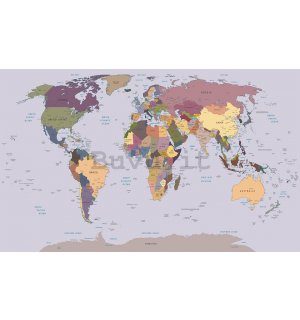 Fotomurale: Mappa del mondo (1) - 184x254 cm