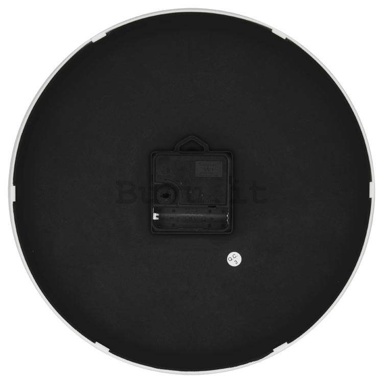 Orologio da parete: Cerchi numerici (grigio) - 30 cm