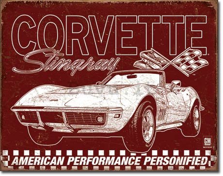 Targa in latta - Corvette 69 Stingray