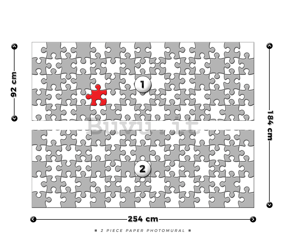 Fotomurale: Puzzle (2) - 184x254 cm