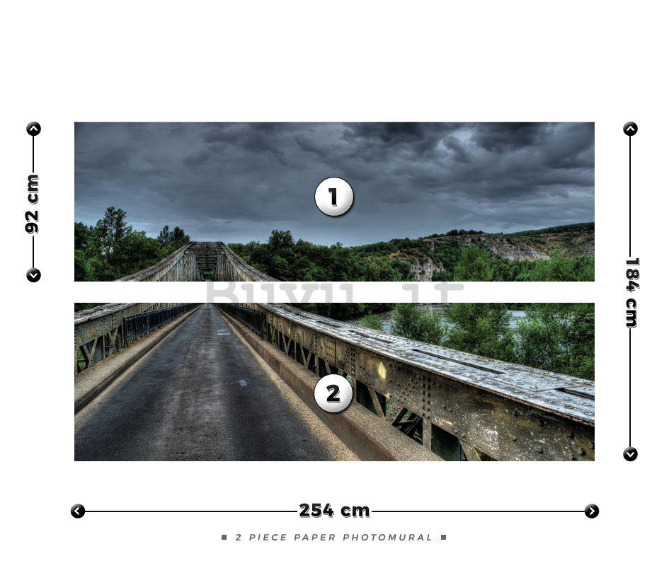 Fotomurale: Prima della tempesta (ponte) - 184x254 cm