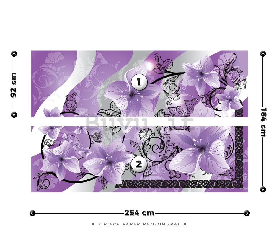 Fotomurale: Fiori viola - 184x254 cm