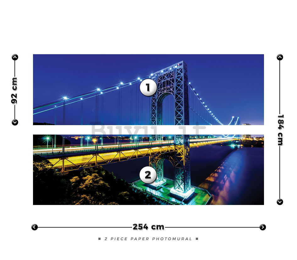 Fotomurale: Manhattan Bridge - 184x254 cm