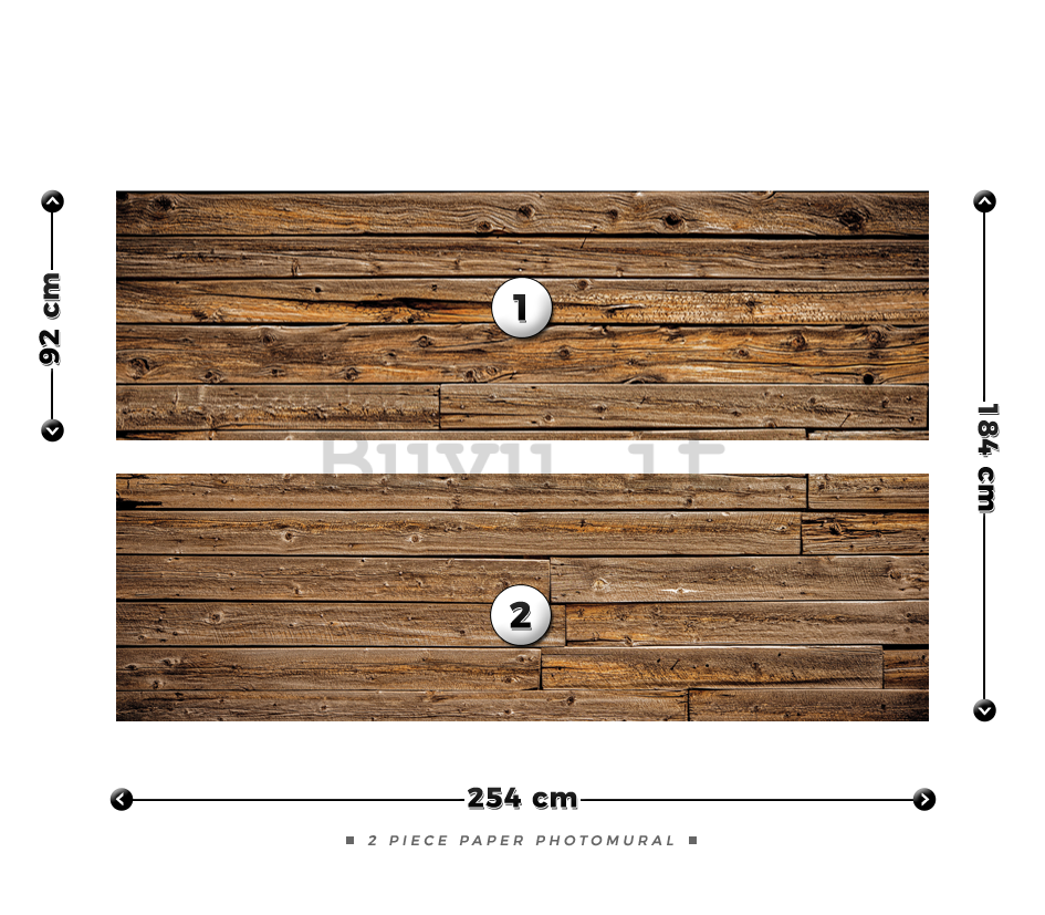Fotomurale: Parete di legno - 184x254 cm