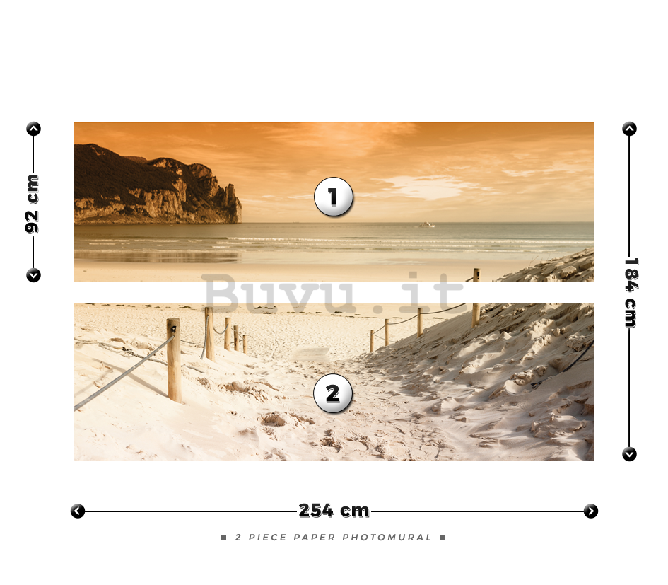 Fotomurale: Spiaggia (1) - 184x254 cm