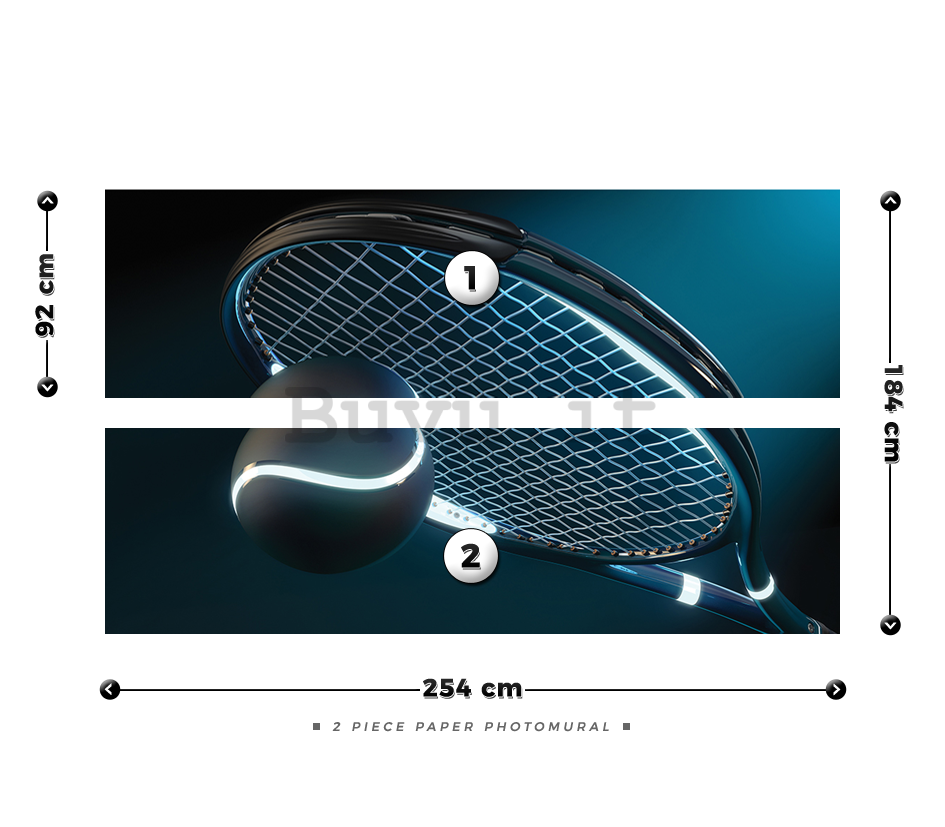 Fotomurale: Racchetta da tennis - 184x254 cm