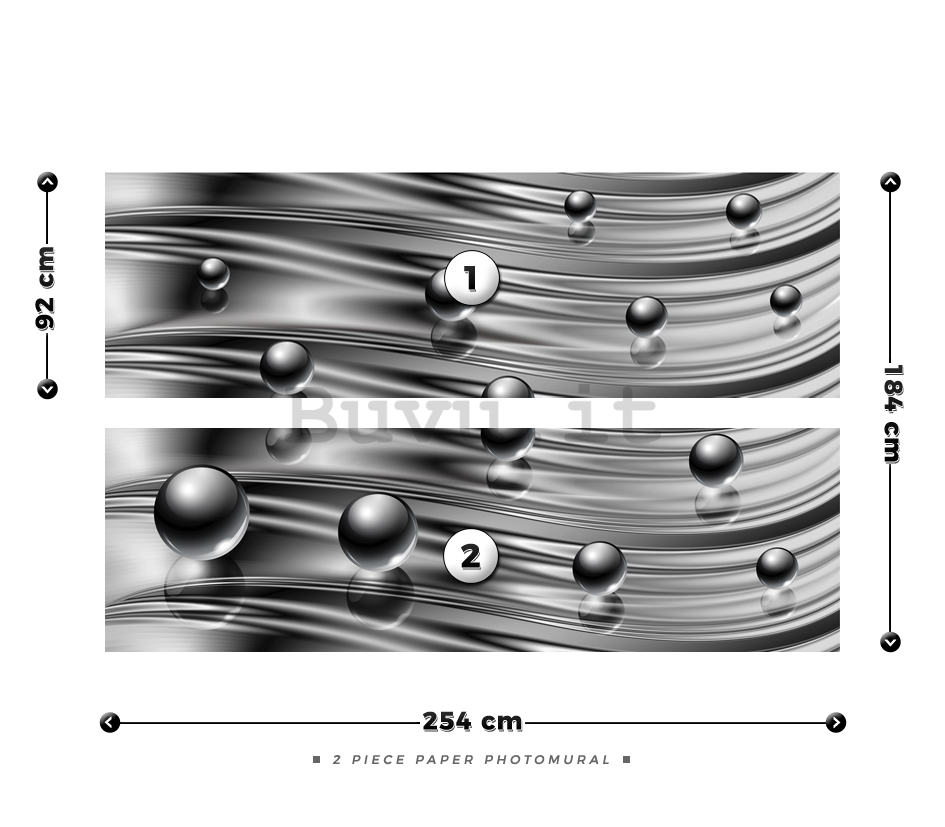 Fotomurale: Astrazione cromata (2) - 184x254 cm