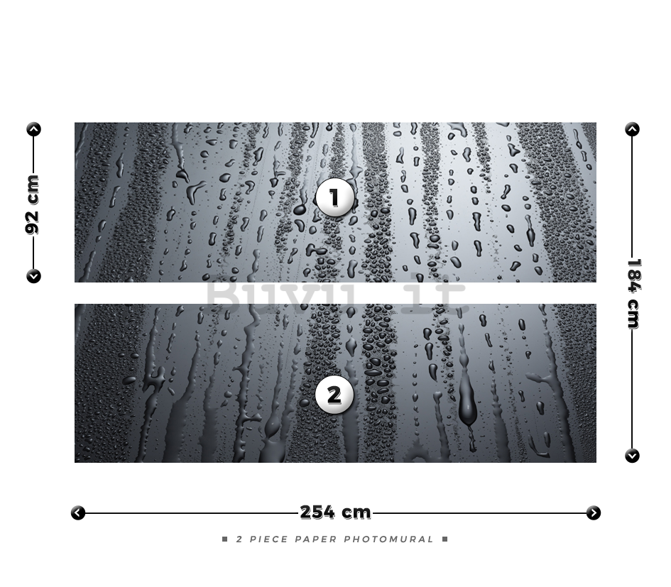 Fotomurale: Gocce di pioggia - 184x254 cm